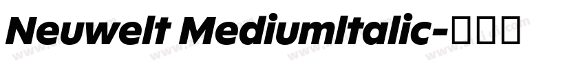 Neuwelt Mediumltalic字体转换